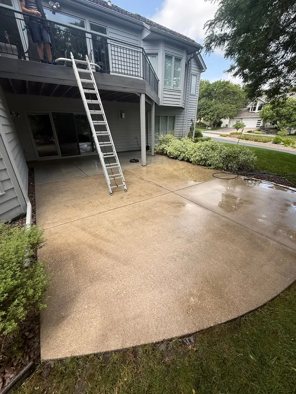 Backyard patio, after cleaning
