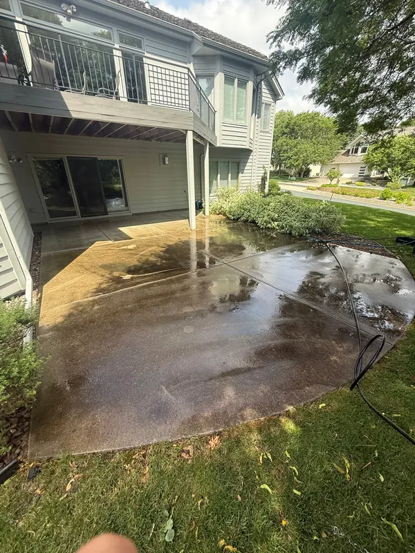 Backyard patio, before cleaning