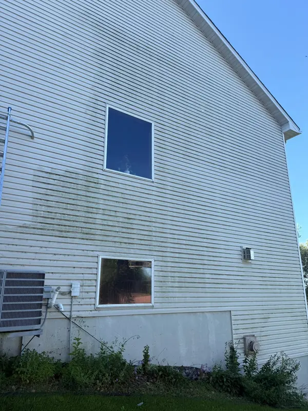 House siding, before cleaning